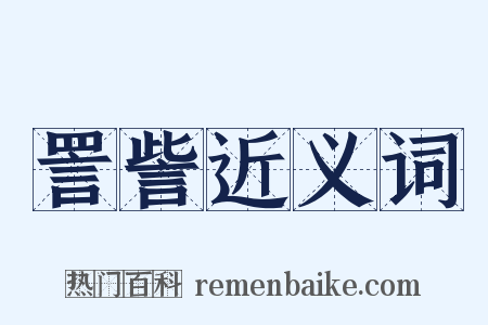 詈訾近义词是什么意思的图片